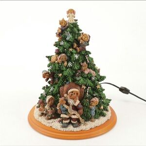 Danbury Mint Boyd’s Bears Holiday Bear Figurine Christmas Tree with Lights